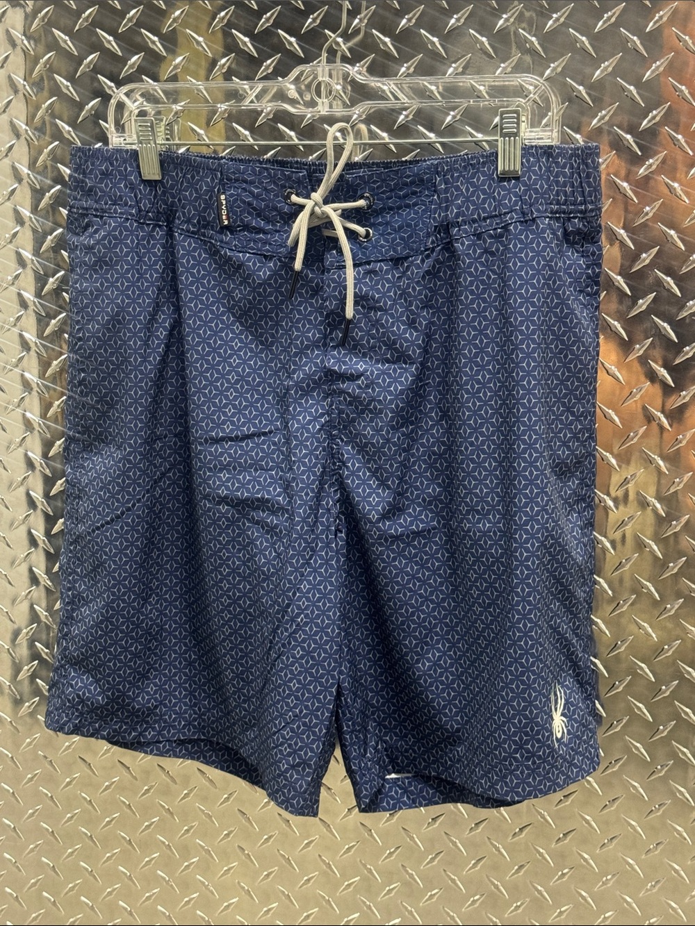 Spyder Medium 9” Geo Print Hybrid Quick Dry Board Short Swim Trunk S923077- XL